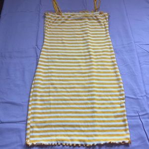 striped mini dress